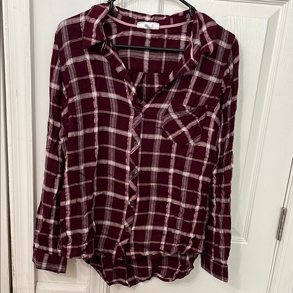 Large Westport Plaid Long Sleeve Button Down Shirt